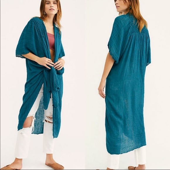 Free People Angelica Gauze Kimono Cover Up Size XS Small - Picture 1 of 7